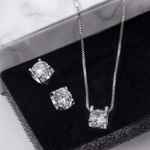 925 sterling silver earrings and necklace set